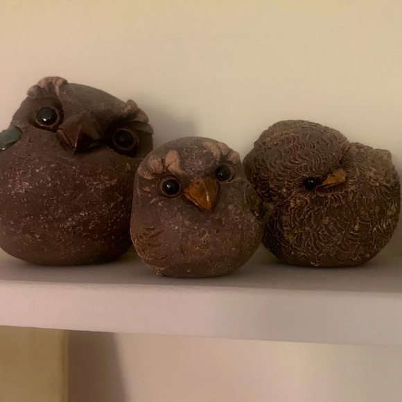 Miniature Hannes Keramiska Faglar Owl Set - Picture 3 of 15